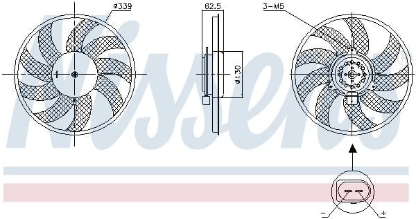 NISSENS 850105 Fan Motoru 8K0959455N uygun fiyat hızlı kargo