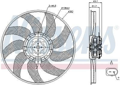 NISSENS 85728 Fan Motoru 8K0959455K uygun fiyat hızlı kargo