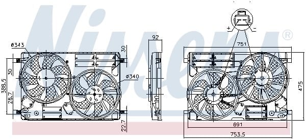 NISSENS 850096 Fan Motoru 1842148 uygun fiyat hızlı kargo