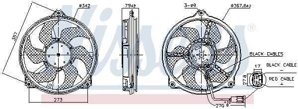 NISSENS 850073 Fan Motoru 1250G7 uygun fiyat hızlı kargo