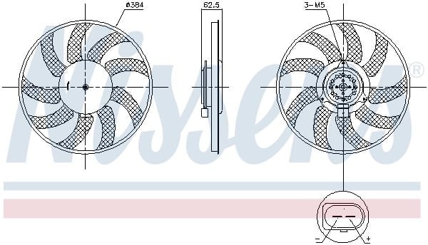 NISSENS 850099 Fan Motoru 8K0959455AB uygun fiyat hızlı kargo