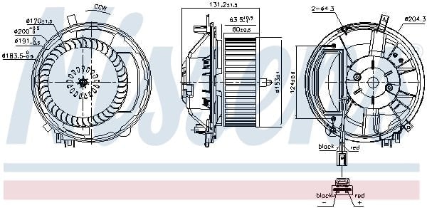 NISSENS 87527 Kalorifer Fan Motoru 5WB819015 uygun fiyat hızlı kargo