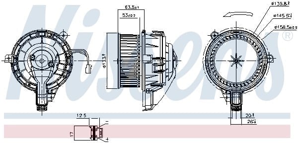 NISSENS 87852 Kalorifer Fan Motoru 2Q1820021 uygun fiyat hızlı kargo