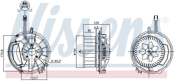 NISSENS 87524 Kalorifer Fan Motoru 3Q1819021 uygun fiyat hızlı kargo