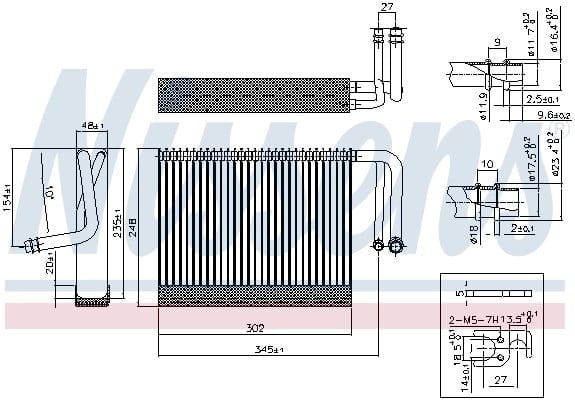 NISSENS 92327 Klima Evaporatör 64119163331 uygun fiyat hızlı kargo