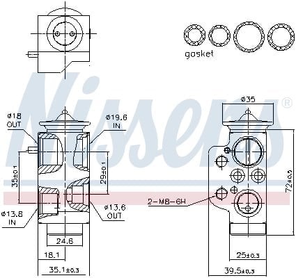 NISSENS 999485 Klima Genleşme Valfi 7E0820679B uygun fiyat hızlı kargo