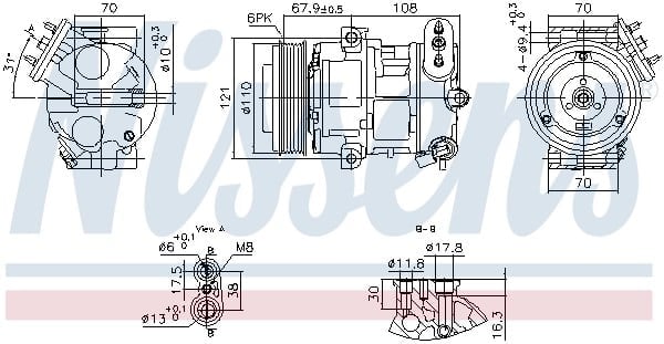 NISSENS 890663 Klima Kompresörü 1854450 uygun fiyat hızlı kargo
