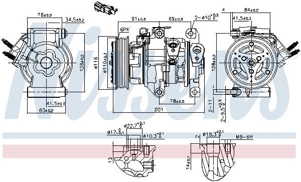NISSENS 891007 Klima Kompresörü 1846037 uygun fiyat hızlı kargo