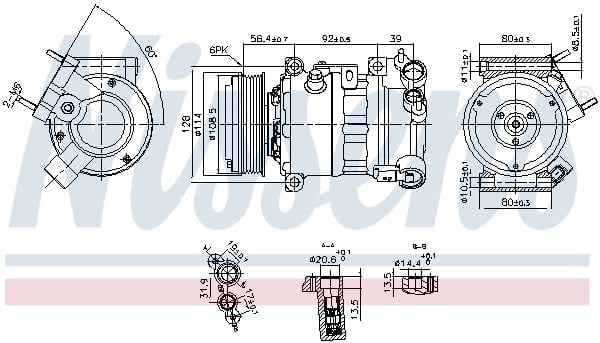 NISSENS 890599 Klima Kompresörü 1614326680 uygun fiyat hızlı kargo