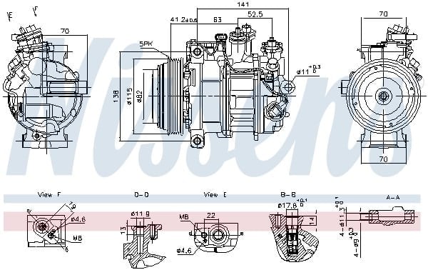 NISSENS 890919 Klima Kompresörü 0008301301 uygun fiyat hızlı kargo