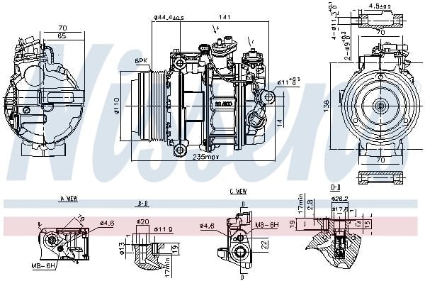 NISSENS 890749 Klima Kompresörü 0008303202 uygun fiyat hızlı kargo