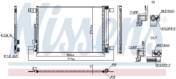 NISSENS 941339 Klima Radyatörü 5WA816411E uygun fiyat hızlı kargo