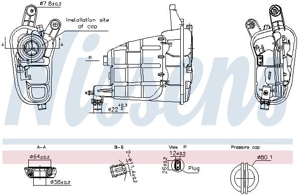 NISSENS 996301 Motor Su Deposu 8K0121405A uygun fiyat hızlı kargo