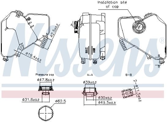 NISSENS 996322 Motor Su Deposu 1513111 uygun fiyat hızlı kargo