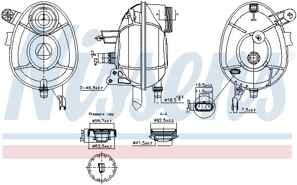 NISSENS 996201 Motor Su Deposu 2055000049 uygun fiyat hızlı kargo