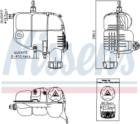 NISSENS 996185 Motor Su Deposu 17137617362 uygun fiyat hızlı kargo