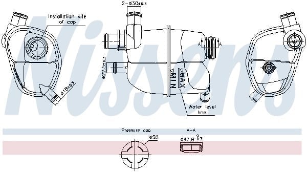NISSENS 996302 Motor Su Deposu 0005768V009000000 uygun fiyat hızlı kargo