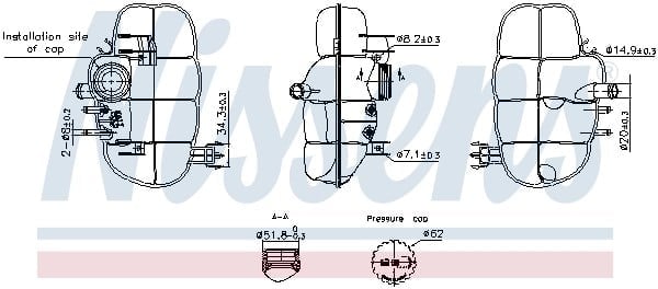NISSENS 996237 Motor Su Deposu 1304411 uygun fiyat hızlı kargo