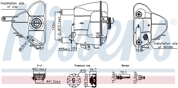 NISSENS 996191 Motor Su Deposu 1715000049 uygun fiyat hızlı kargo