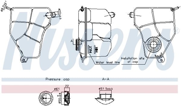 NISSENS 996217 Motor Su Deposu 1436172 uygun fiyat hızlı kargo