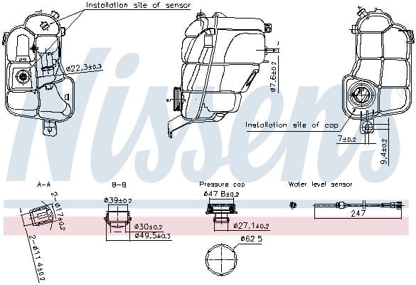 NISSENS 996294 Motor Su Deposu 1460978 uygun fiyat hızlı kargo