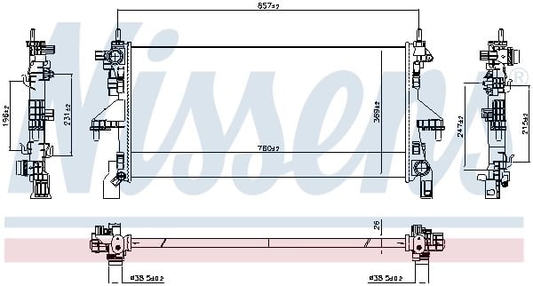 NISSENS 607131 Su Radyatörü 52179695 uygun fiyat hızlı kargo