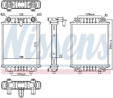 NISSENS 60372 Su Radyatörü 5C0121212 uygun fiyat hızlı kargo