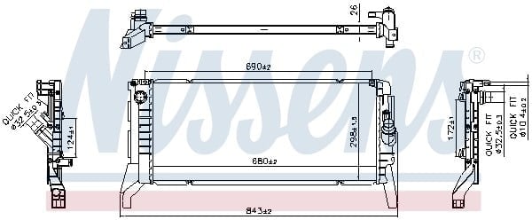 NISSENS 606789 Su Radyatörü 17118586324 uygun fiyat hızlı kargo