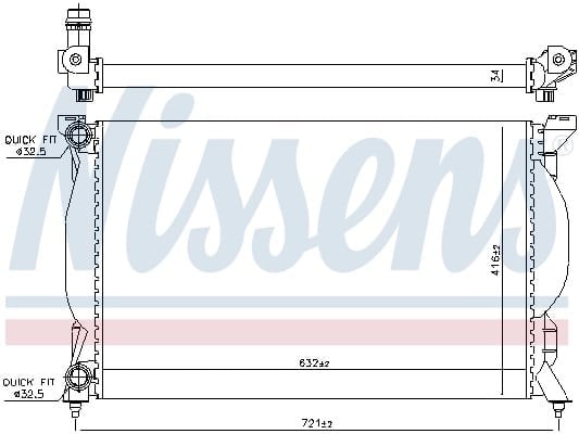 NISSENS 60304A Su Radyatörü 8E0121251A uygun fiyat hızlı kargo