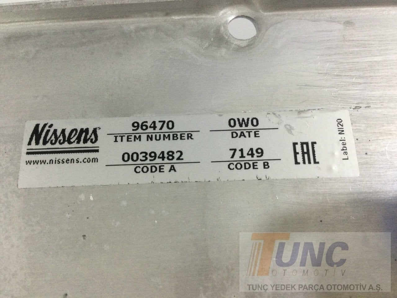 NISSENS 96470 Turbo Radyatörü 03F145749B uygun fiyat hızlı kargo