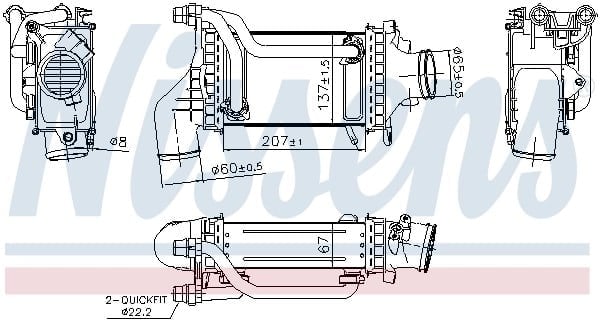 NISSENS 961455 Turbo Radyatörü 2740900614 uygun fiyat hızlı kargo
