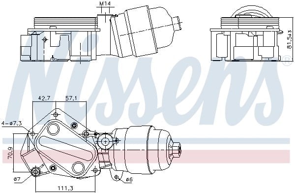 NISSENS 91357 Yağ Soğutucu 55225515 uygun fiyat hızlı kargo