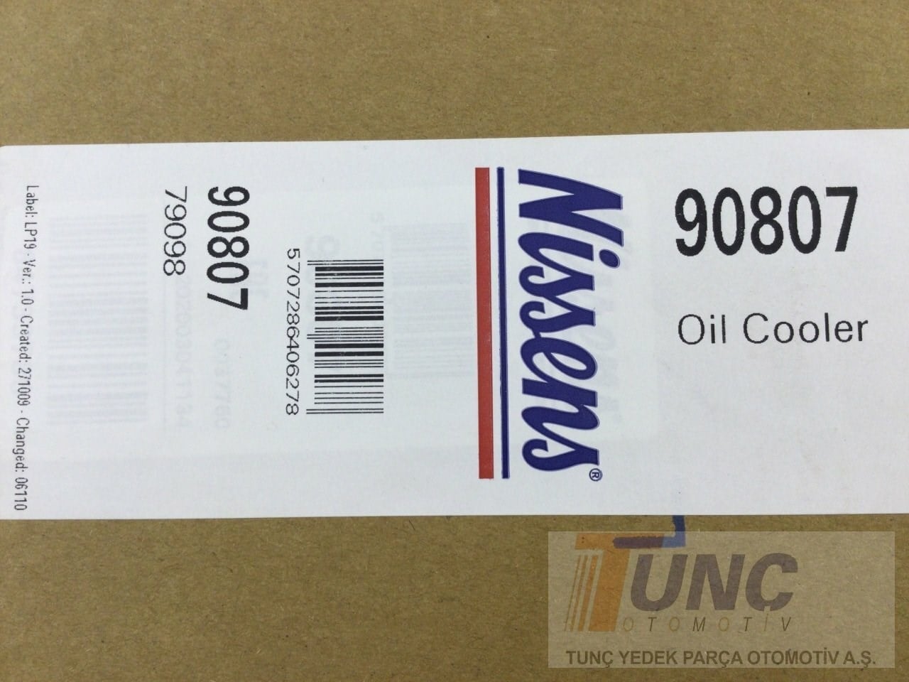 NISSENS 90807 Yağ Soğutucu 059117015P uygun fiyat hızlı kargo