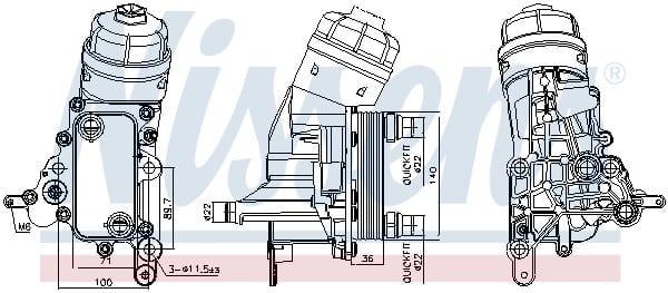 NISSENS 91343 Yağ Soğutucu 55224548 uygun fiyat hızlı kargo