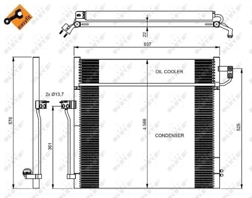 NRF 350080 Klima Radyatörü 0995000002 uygun fiyat hızlı kargo