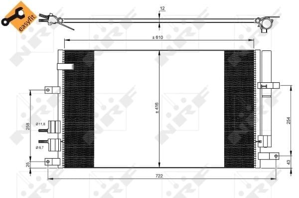 NRF 35911 Klima Radyatörü 50507287 uygun fiyat hızlı kargo