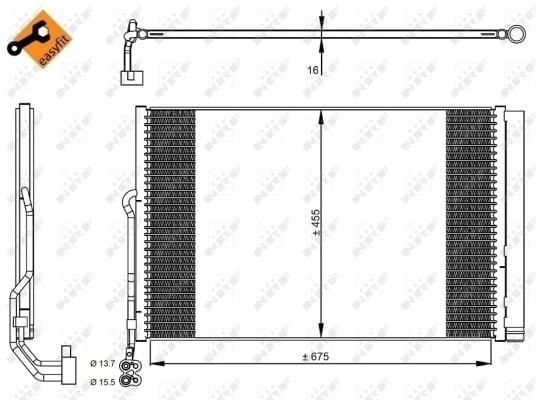 NRF 350324 Klima Radyatörü 7P0820411A uygun fiyat hızlı kargo