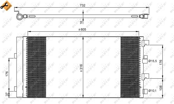 NRF 35969 Klima Radyatörü 8200880551 uygun fiyat hızlı kargo
