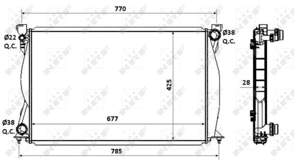 NRF 58359 Su Radyatörü 4F0121251E uygun fiyat hızlı kargo