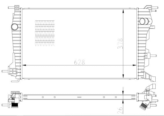 NRF 550004 Su Radyatörü 214100068R uygun fiyat hızlı kargo