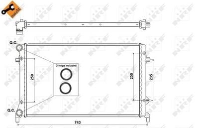NRF 53404 Su Radyatörü 1K0121251BR uygun fiyat hızlı kargo