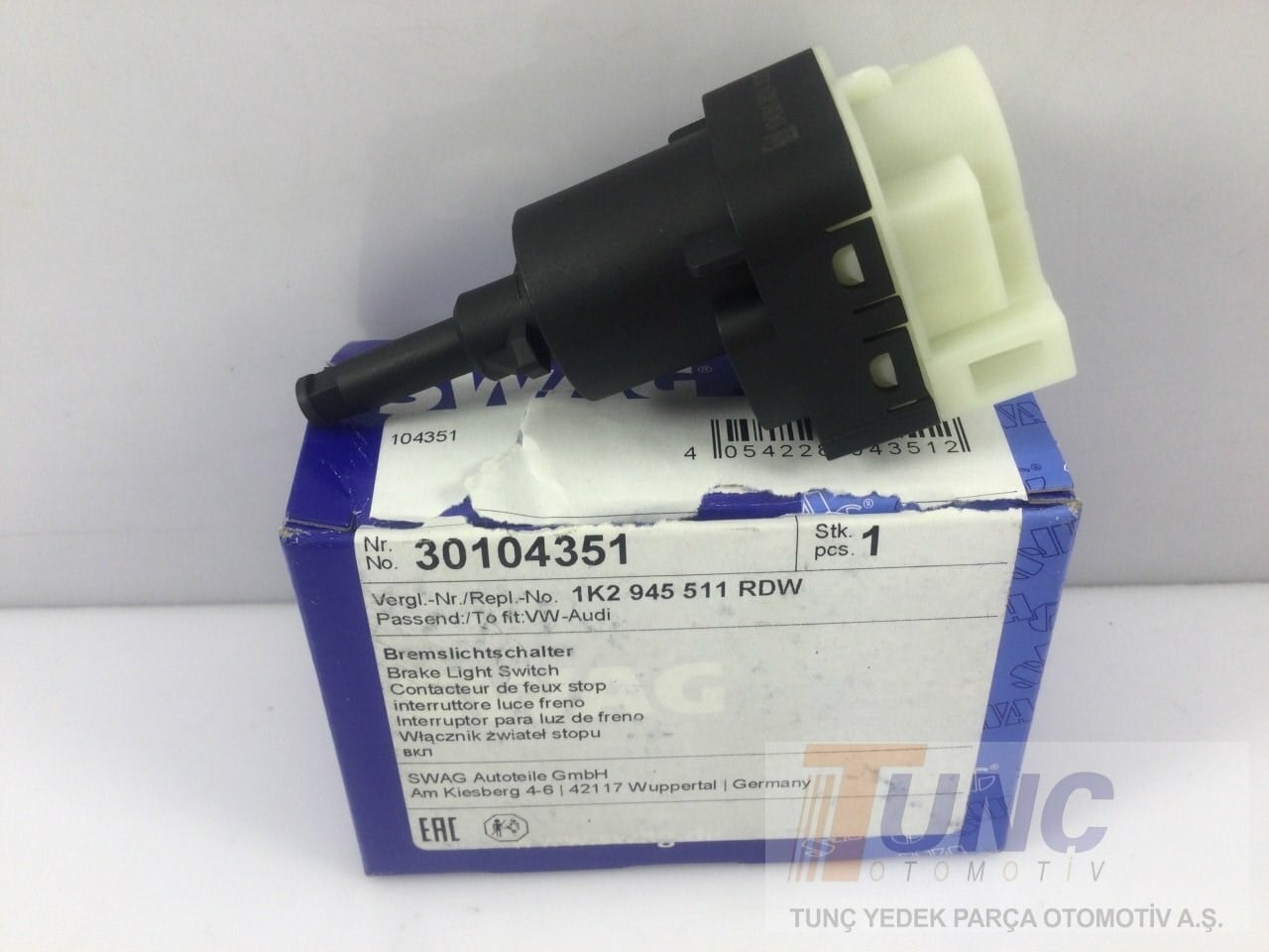 SWAG 30104351 Fren Pedal Sensörü 1K2945511RDW uygun fiyat hızlı kargo
