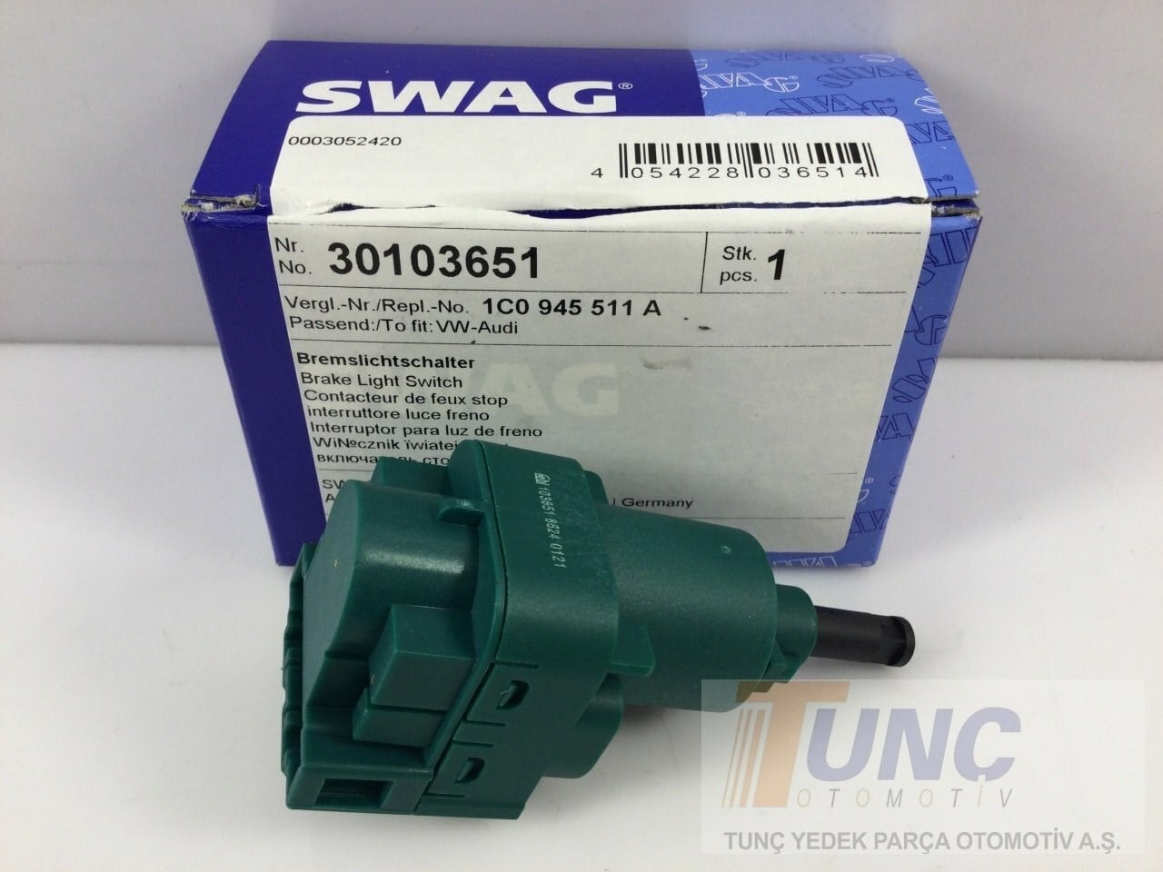 SWAG 30 10 3651 Fren Pedal Sensörü 1C0945511A uygun fiyat hızlı kargo