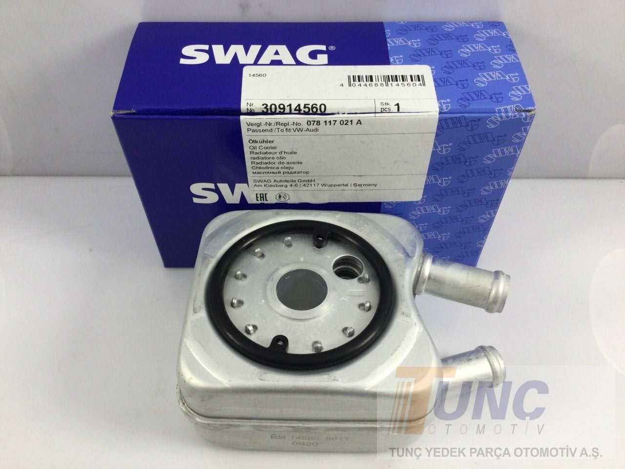 SWAG 30914560 Yağ Soğutucu 078117021A uygun fiyat hızlı kargo