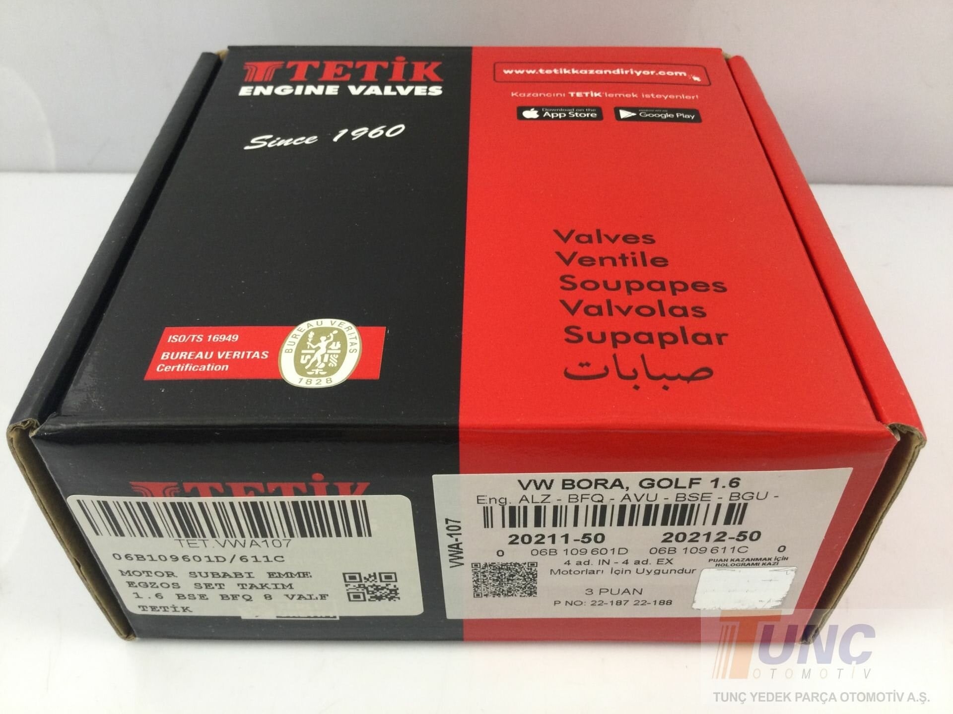 TETIK VWA107 Supap 06B109601D 611C uygun fiyat hızlı kargo