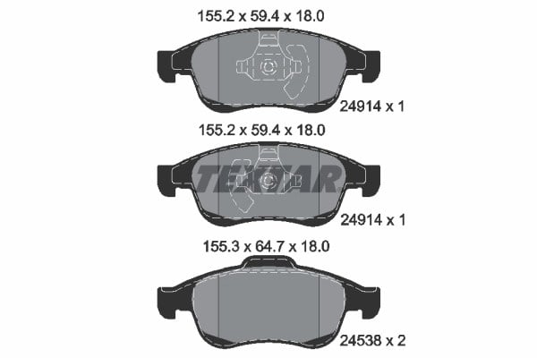 TEXTAR 2491401 Fren Balatası 410300379R uygun fiyat hızlı kargo