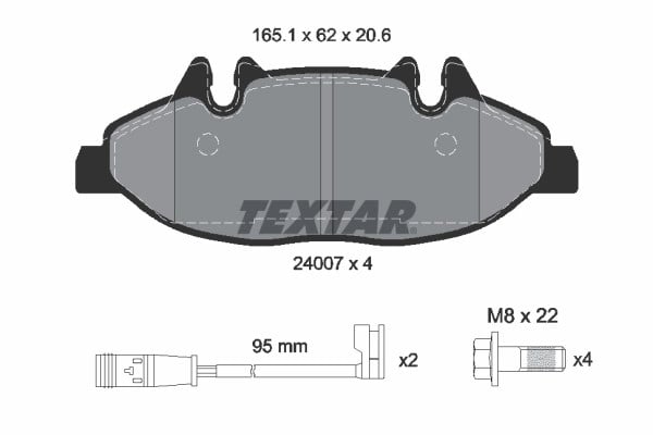 TEXTAR 2400701 Fren Balatası 0004216110 uygun fiyat hızlı kargo