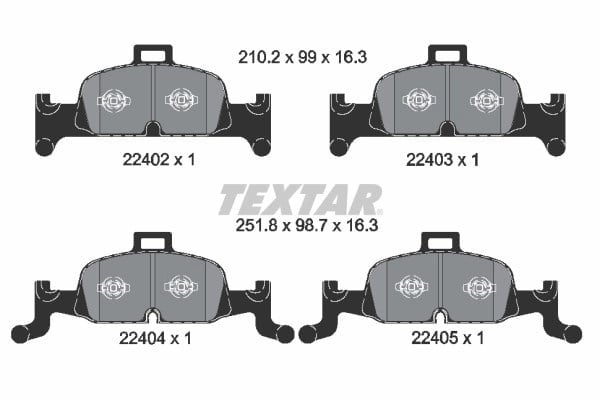 TEXTAR 2240201 Fren Balatası 8W0698151AC uygun fiyat hızlı kargo