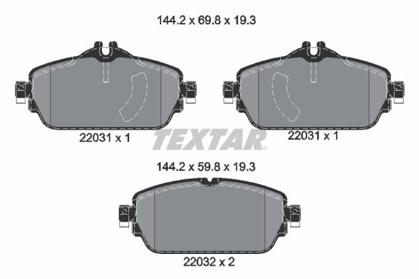 TEXTAR 2203101 Fren Balatası 0004204500 uygun fiyat hızlı kargo