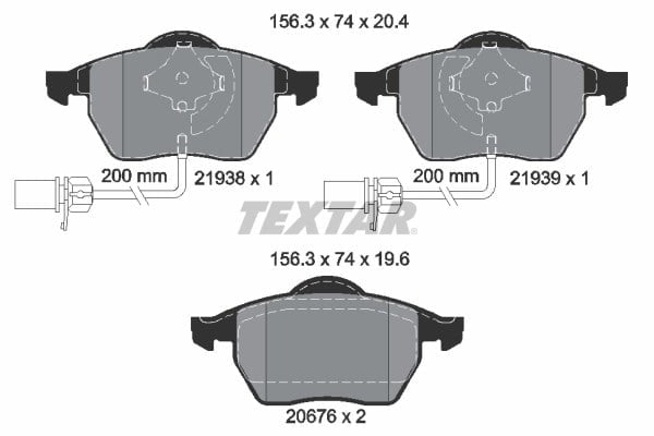 TEXTAR 2193801 Fren Balatası 4B0698151N uygun fiyat hızlı kargo